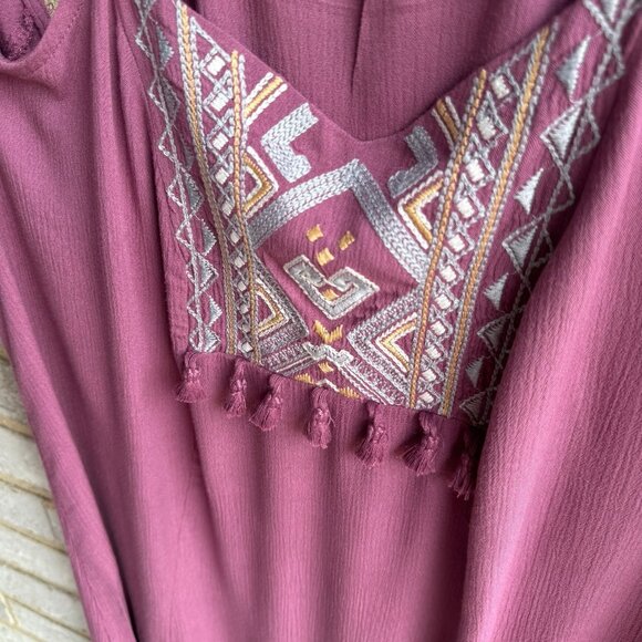 Knox Rose Yolk Cold Shoulder Embroidered Dress Women's Size L. - Picture 6 of 7